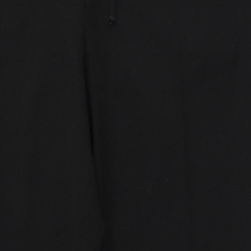 Dunnes Stores Womens Black  Polyester Dress Pants Trousers Size 12 L27 in Regular Tie