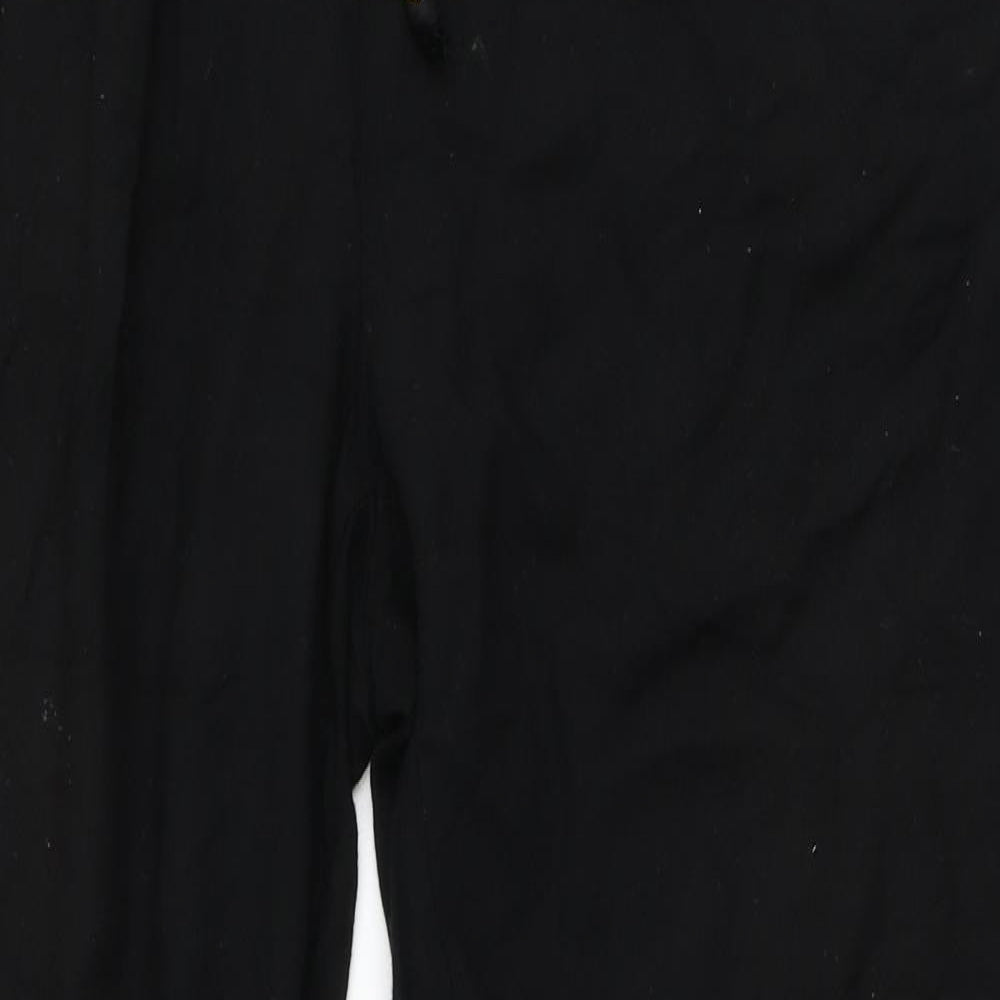 Peacocks Womens Black  Viscose Trousers  Size 14 L29 in Regular Tie