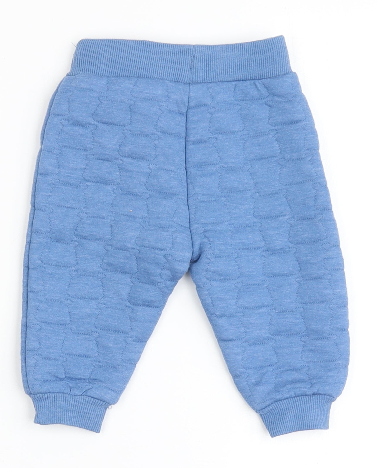 F&F Boys Blue  Polyester Jogger Trousers Size 3-6 Months  Tie - Cuffed