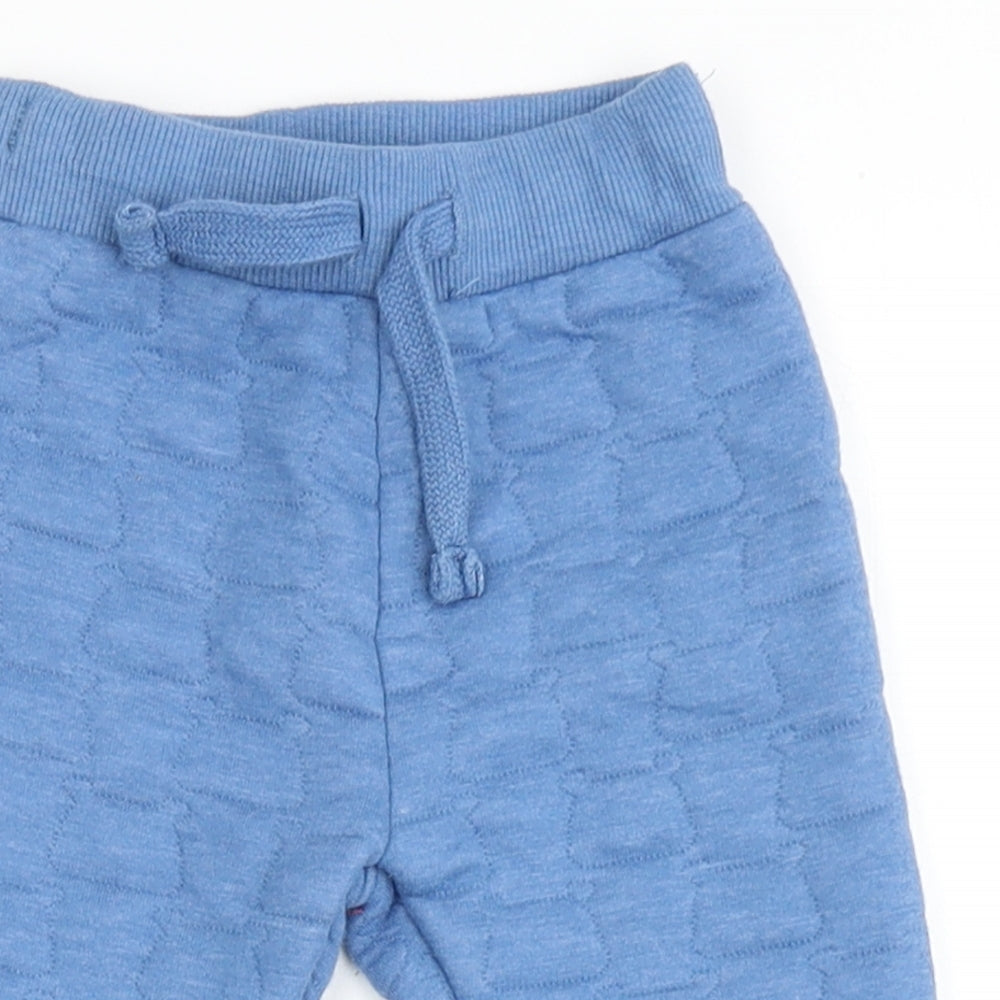 F&F Boys Blue  Polyester Jogger Trousers Size 3-6 Months  Tie - Cuffed