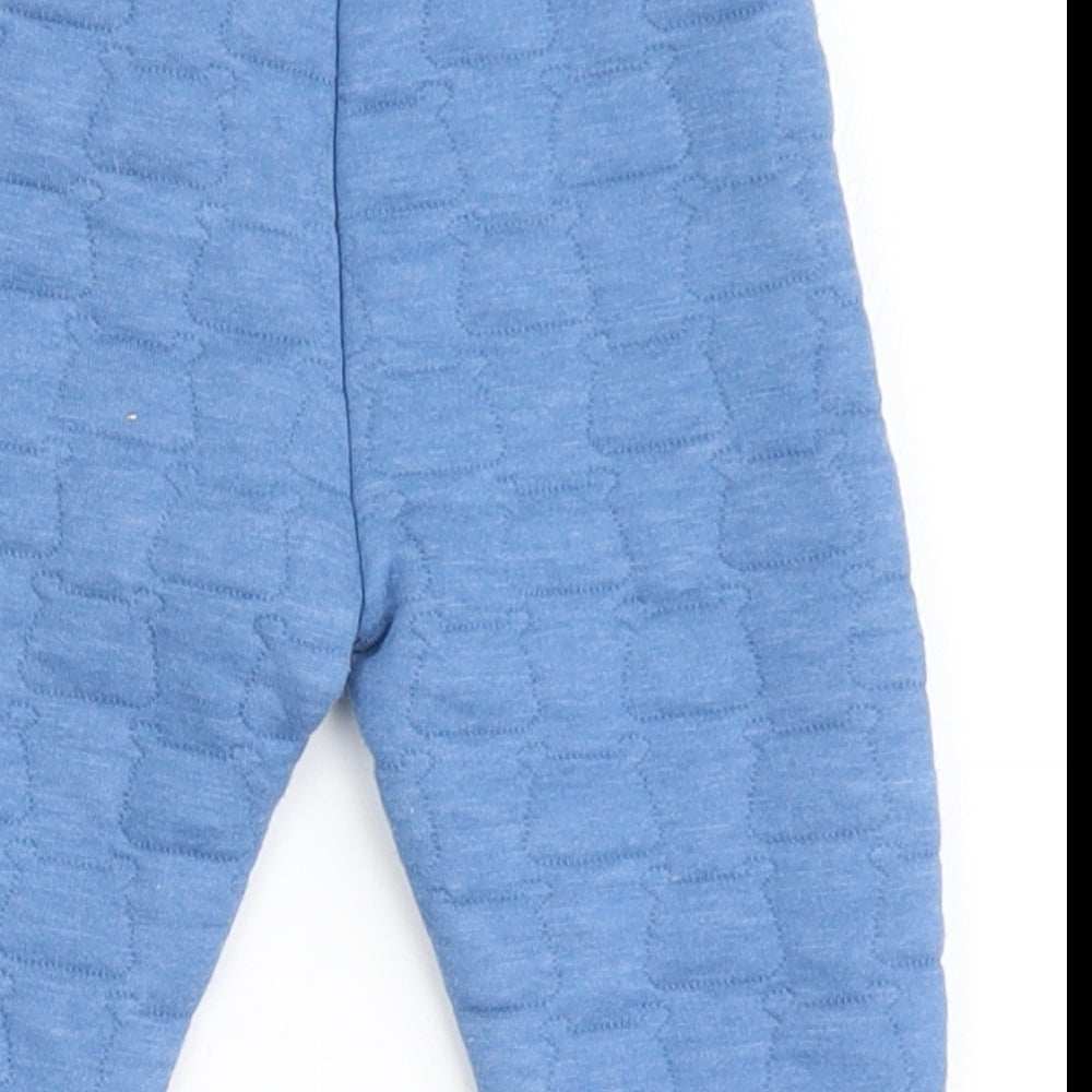 F&F Boys Blue  Polyester Jogger Trousers Size 3-6 Months  Tie - Cuffed