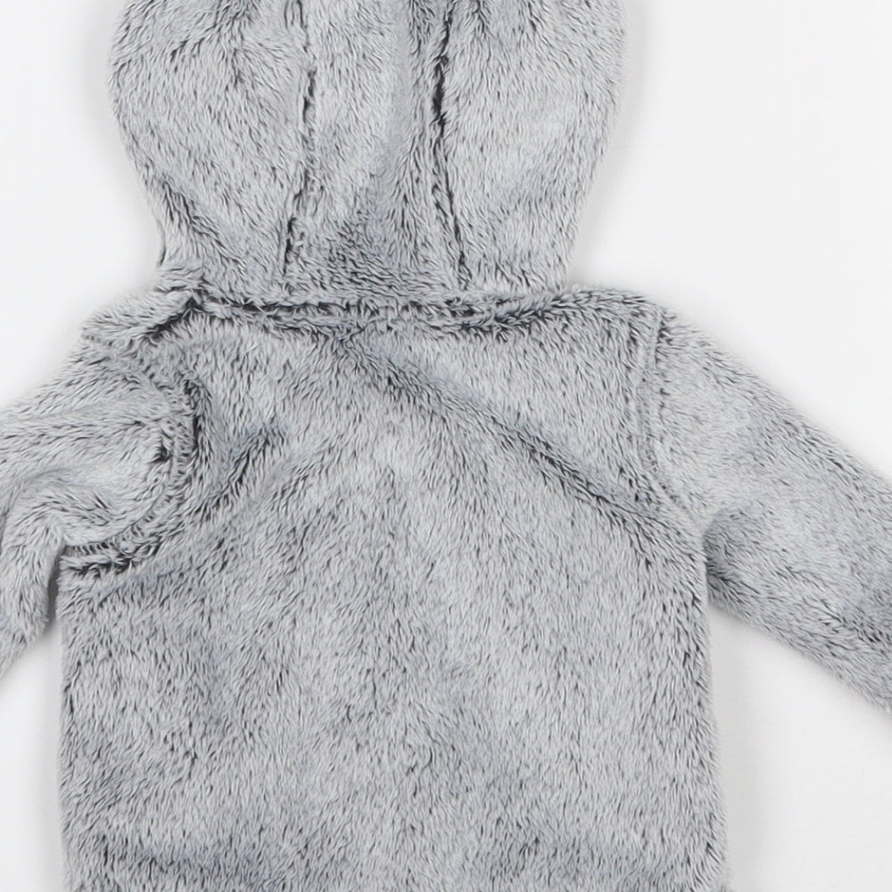 George   Baby Grey  100% Polyester Full Zip Jumper Size 0-3 Months  Zip - First size