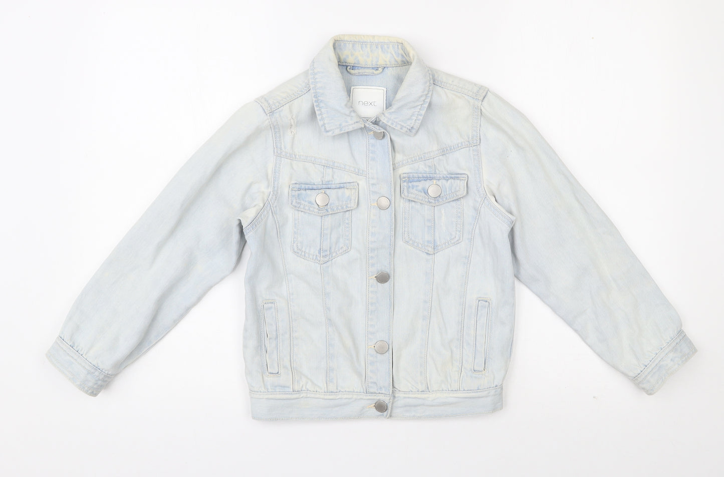 NEXT Girls Blue   Jacket  Size 16 Years  Button - Destressed