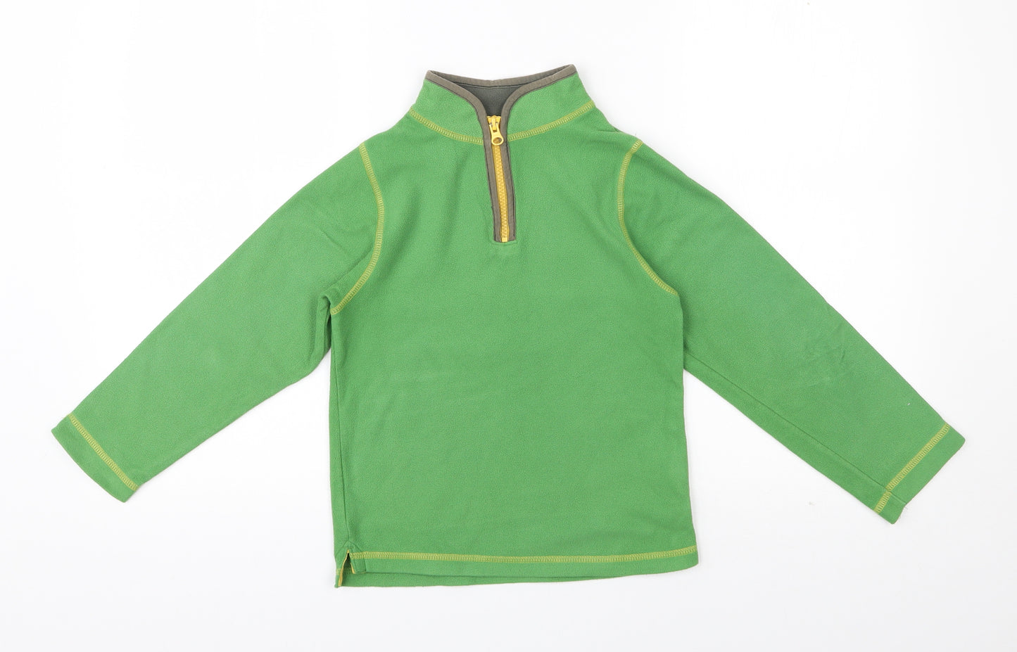Marks and Spencer Boys Green  Polyester Pullover Sweatshirt Size 6-7 Years  Zip