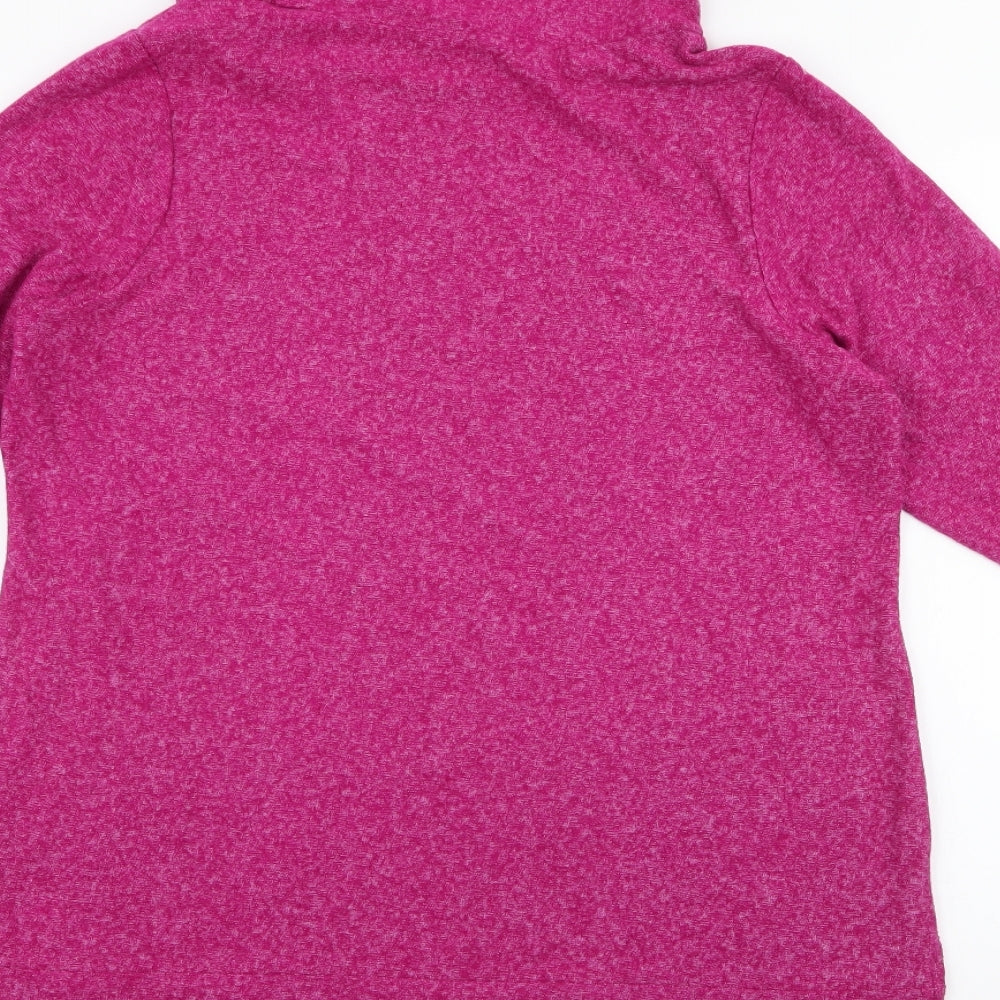 M&Co Womens Pink High Neck  Viscose Pullover Jumper Size 12