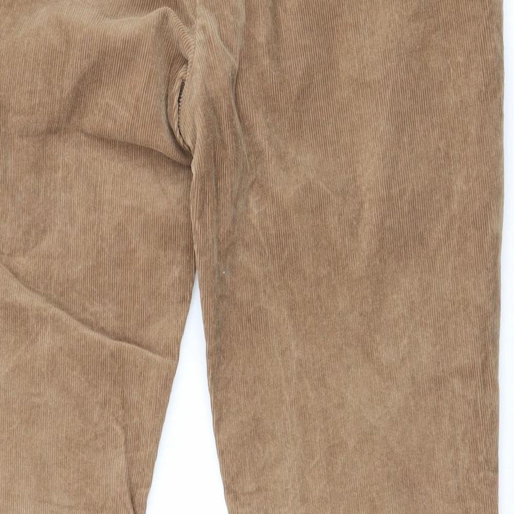 Polo Ralph Lauren Mens Brown  Cotton Trousers  Size 33 in L32 in Slim Zip