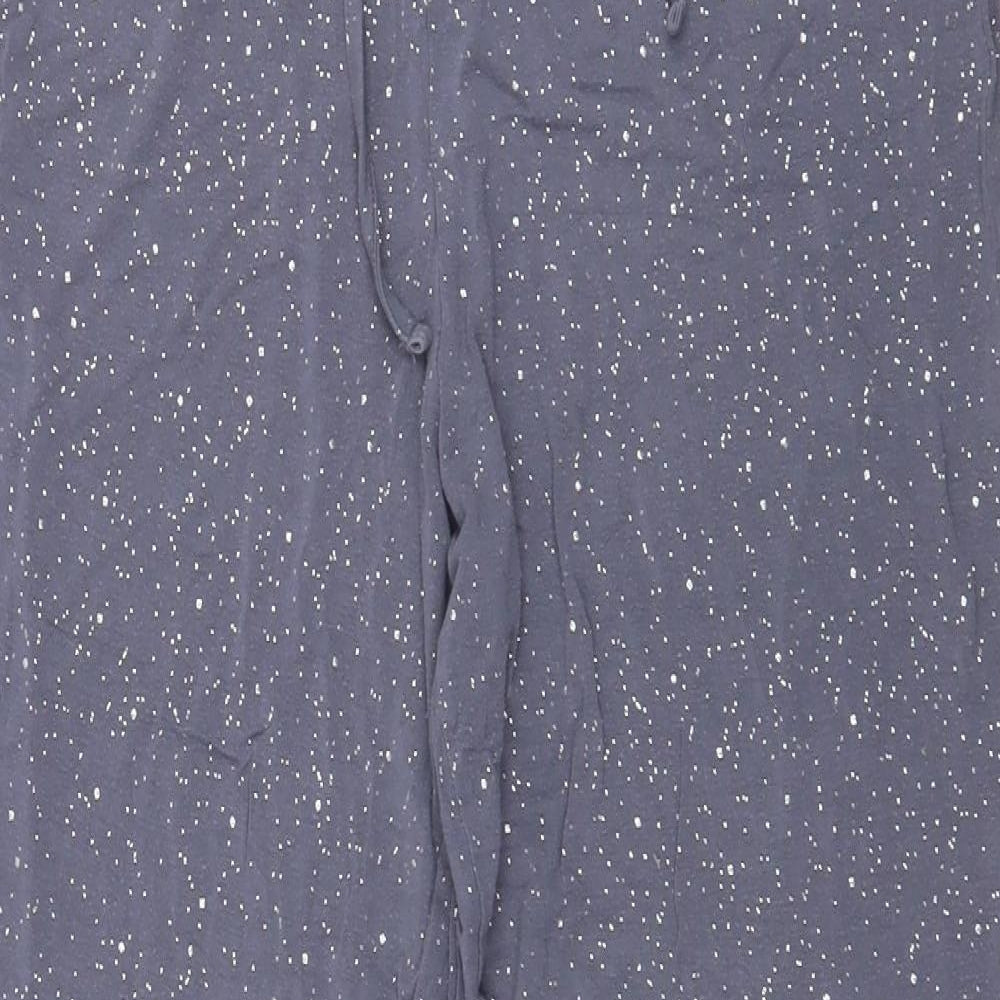 Marks and Spencer Womens Blue Polka Dot Viscose  Pyjama Pants Size 12  Drawstring