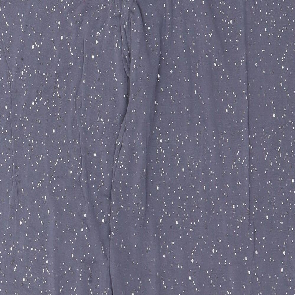 Marks and Spencer Womens Blue Polka Dot Viscose  Pyjama Pants Size 12  Drawstring