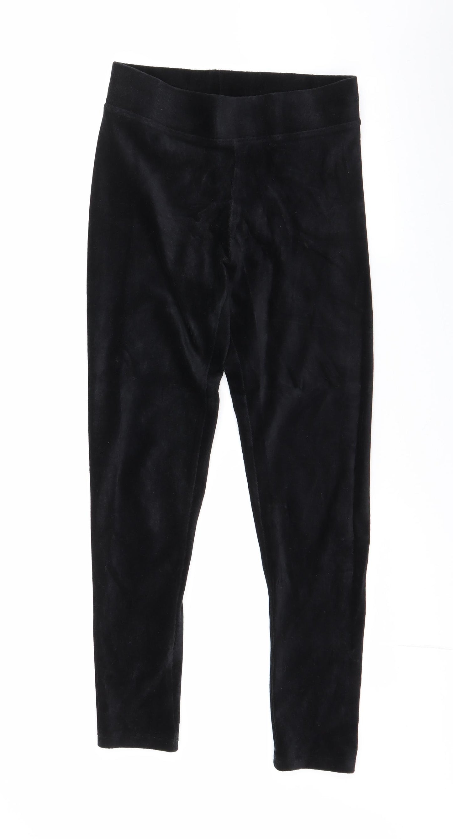 Marks and Spencer Womens Black  Cotton Jogger Leggings Size 10 L27.5 in