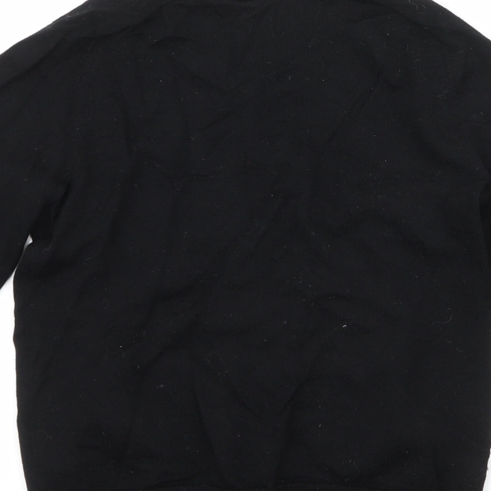 Gap Womens Black Round Neck  Polyester Cardigan Jumper Size S