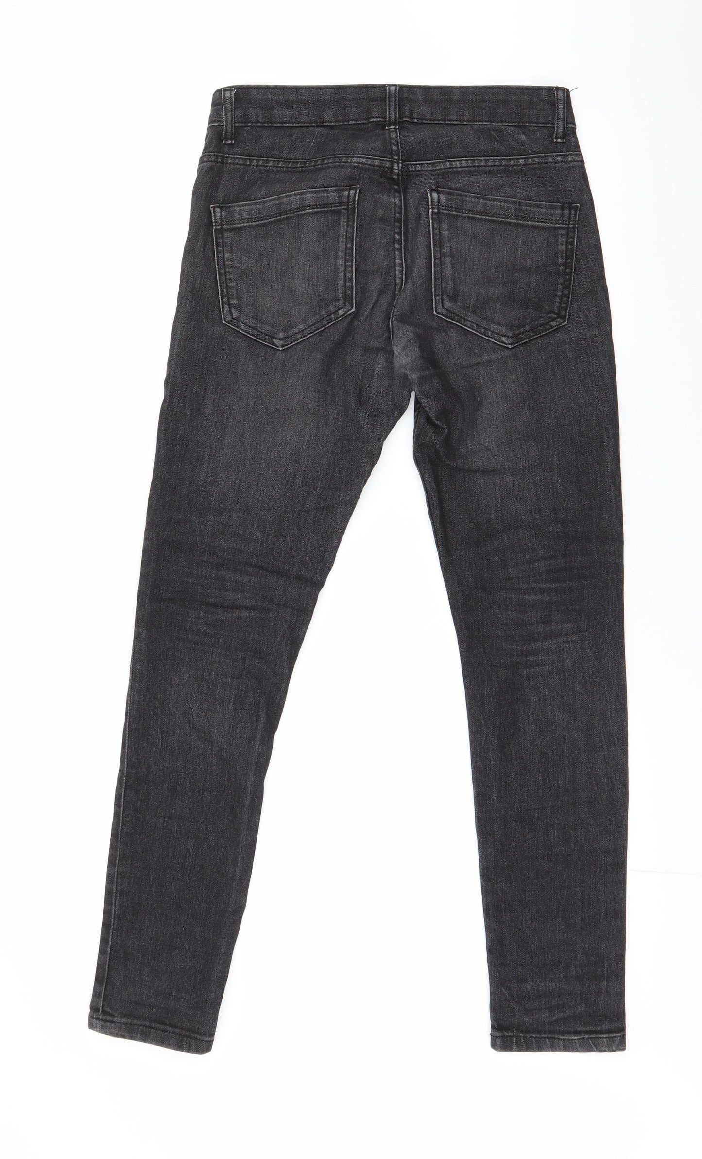 Denim & Co. Mens Black  Cotton Skinny Jeans Size 30 L30 in Slim Button