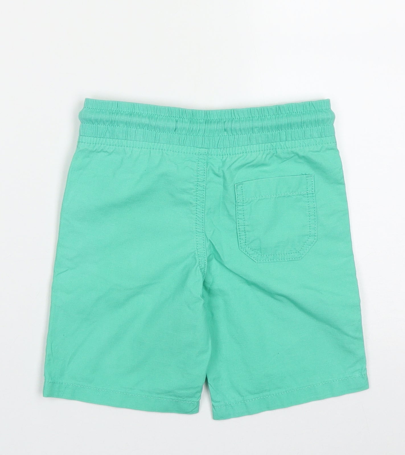 Marks and Spencer Boys Green  Cotton Bermuda Shorts Size 2-3 Years  Regular Buckle