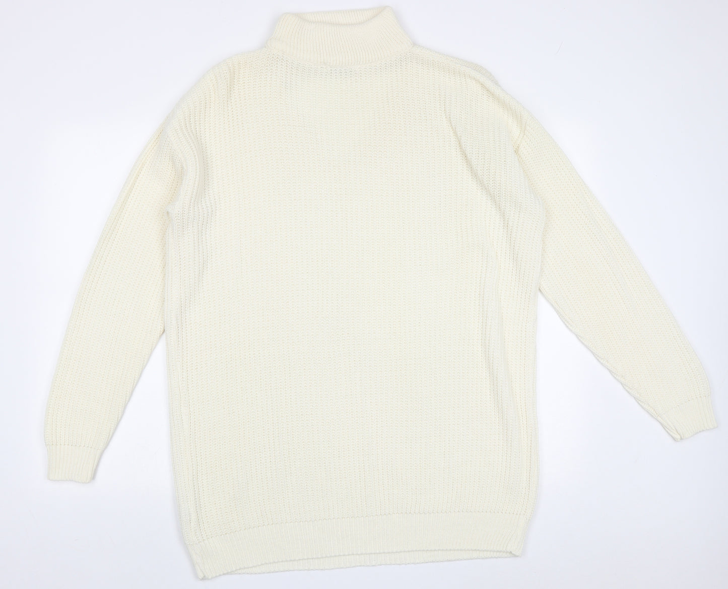 Glamorous Womens White  Cotton Jumper Dress  Size 2XL  Halter Pullover