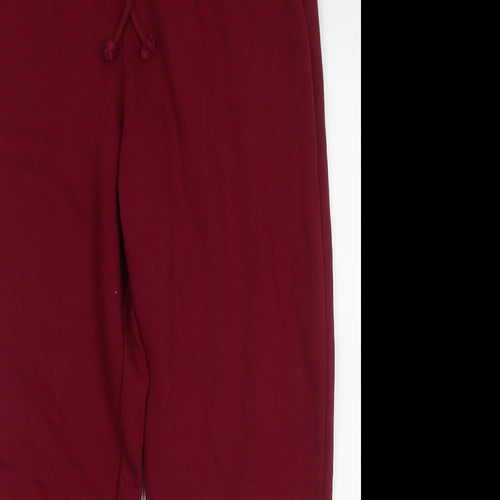 Very Womens Purple  Cotton Jogger Trousers Size 20 L28 in Regular Tie