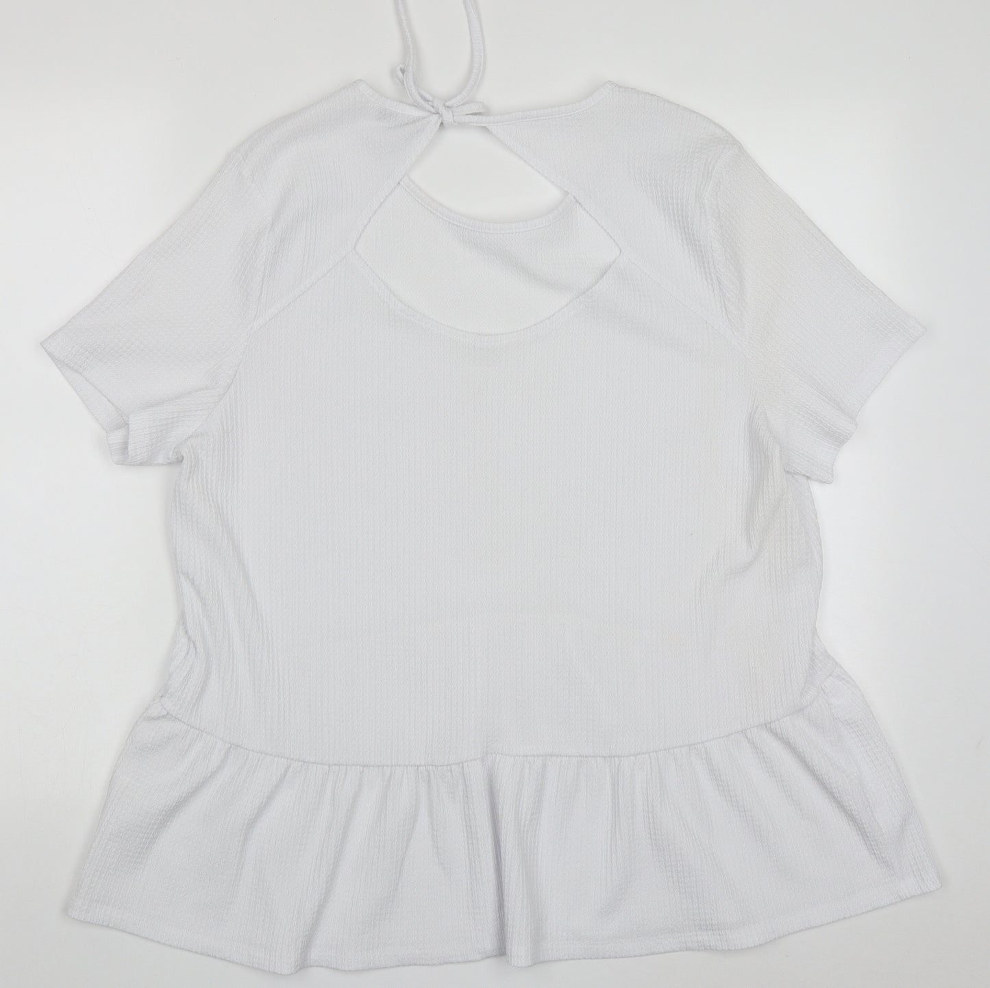 Papaya Womens White  Polyester Tunic T-Shirt Size 18 Crew Neck