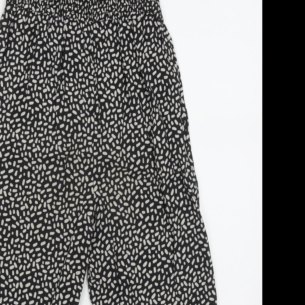 TU Girls Black Geometric Viscose Jumpsuit One-Piece Size 8 Years  Pullover