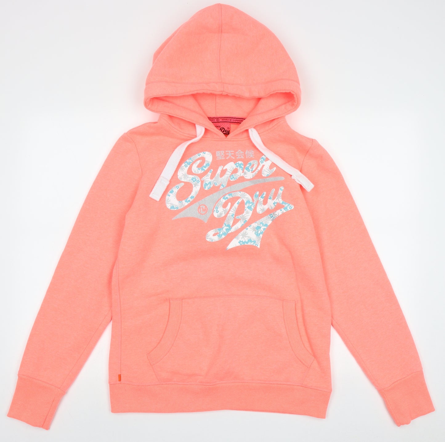Superdry Womens Pink  Cotton Pullover Hoodie Size L  Pullover