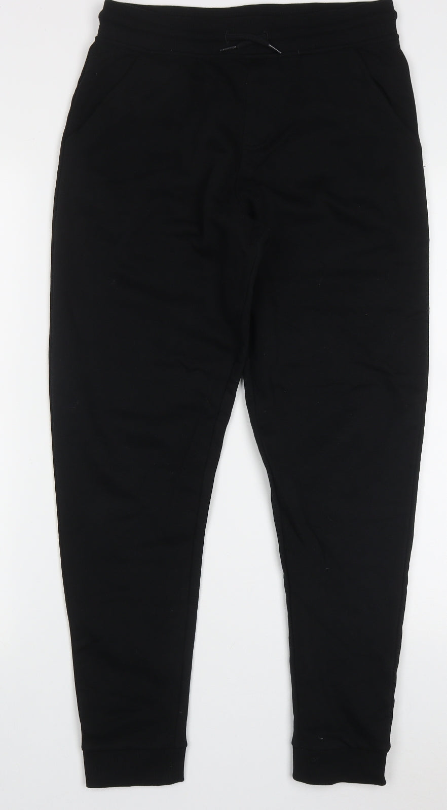George Boys Black  Cotton Jogger Trousers Size 13-14 Years  Regular Tie