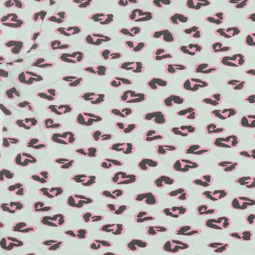 F&F Girls Green Animal Print Cotton Cami Pyjama Top Size 12-13 Years  Pullover