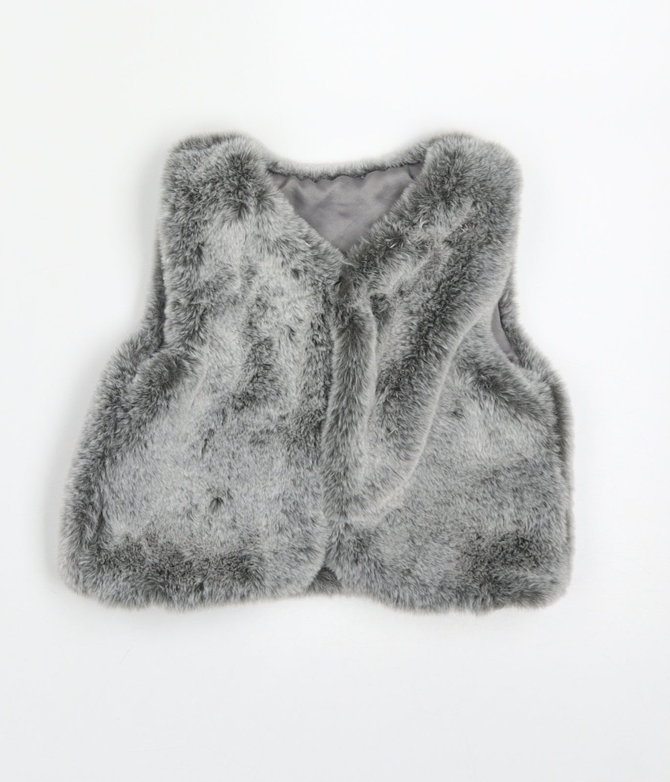 George Girls Grey   Gilet Jacket Size 9-12 Months   Button