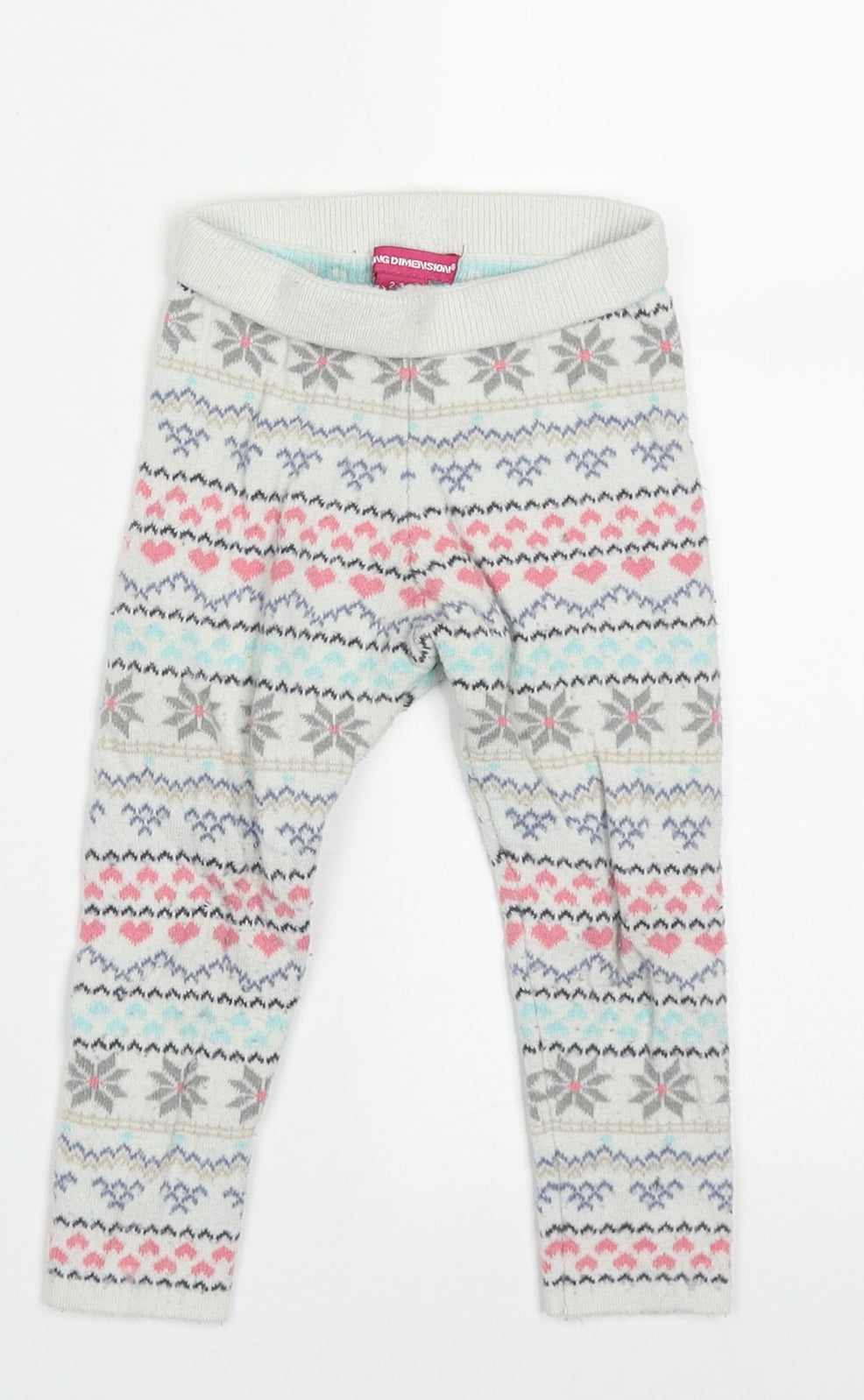 Young Dimension Girls Multicoloured Geometric Viscose Capri Trousers Size 2-3 Years  Regular Pullover