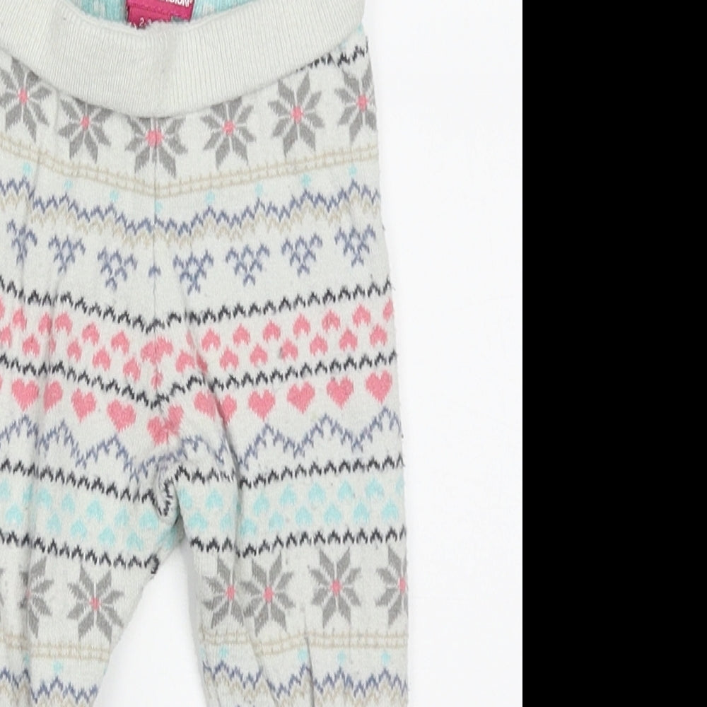 Young Dimension Girls Multicoloured Geometric Viscose Capri Trousers Size 2-3 Years  Regular Pullover