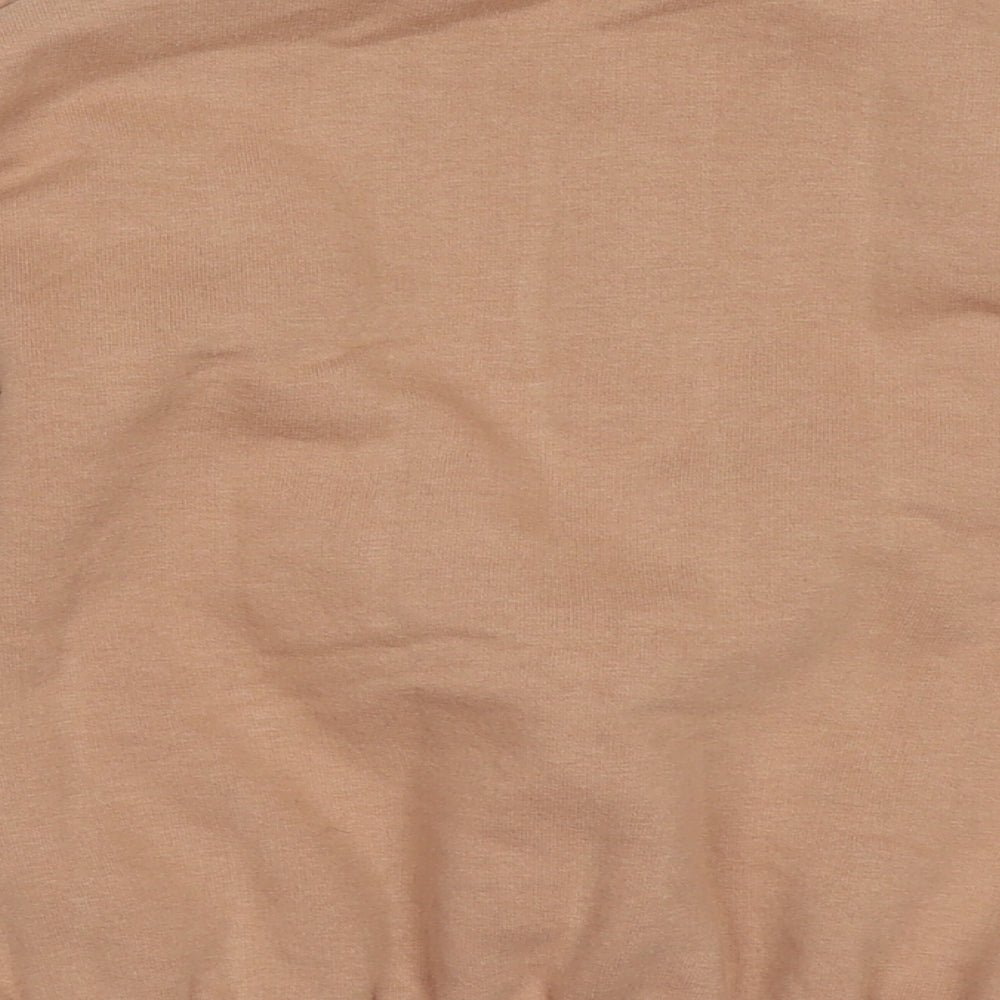 Matalan Girls Brown High Neck  Polyester Pullover Jumper Size 6 Years  Zip