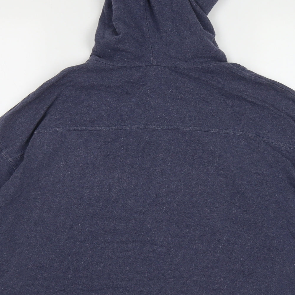 ME+EM Womens Blue  Cotton Pullover Hoodie Size 10  Zip
