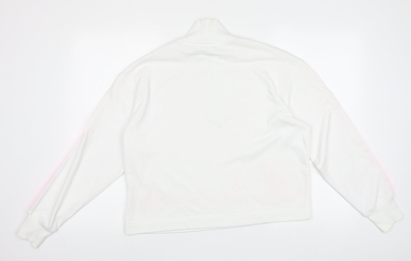 Champion Womens White  Polyester Pullover Sweatshirt Size L  Zip
