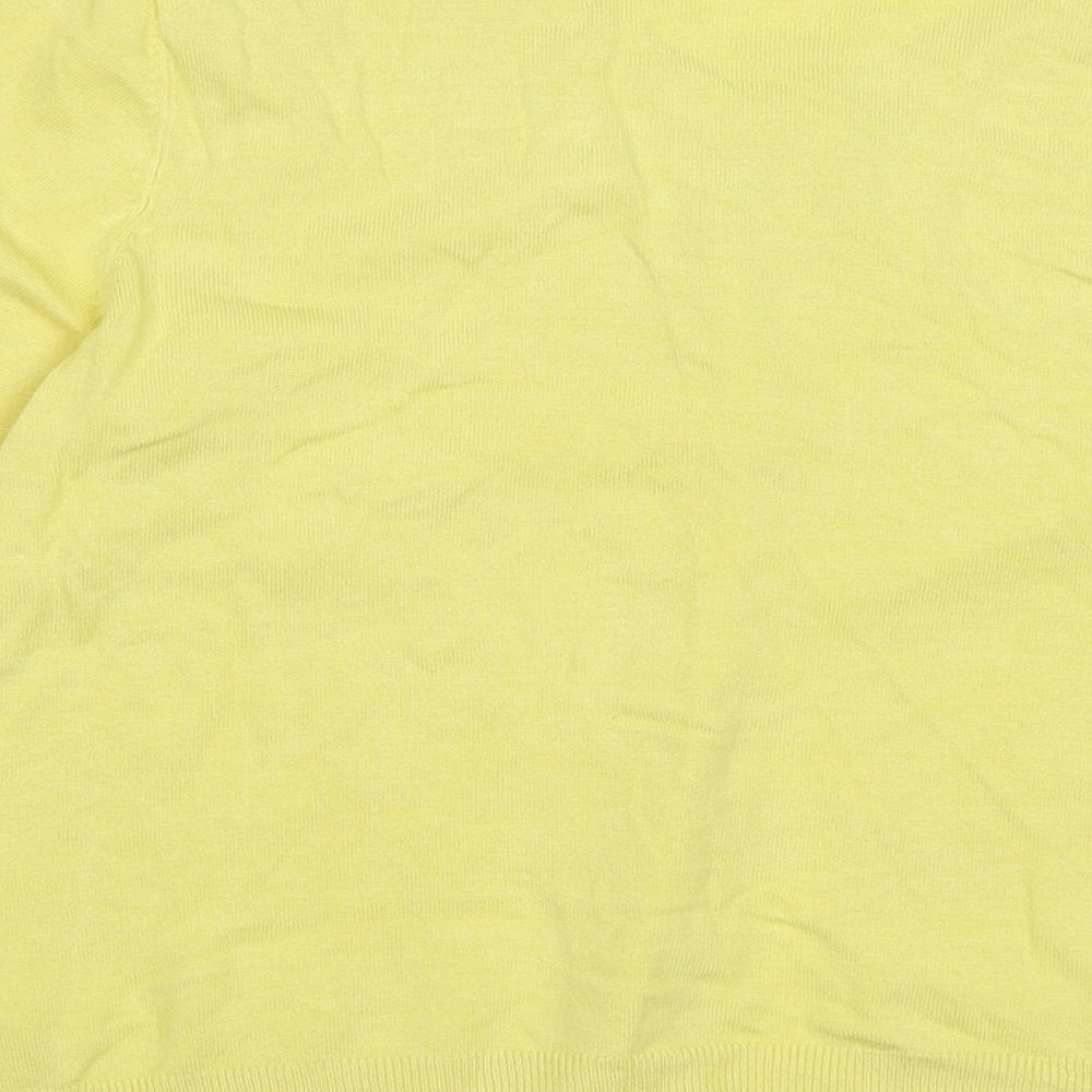 George Womens Yellow Crew Neck  Viscose Cardigan Jumper Size 12