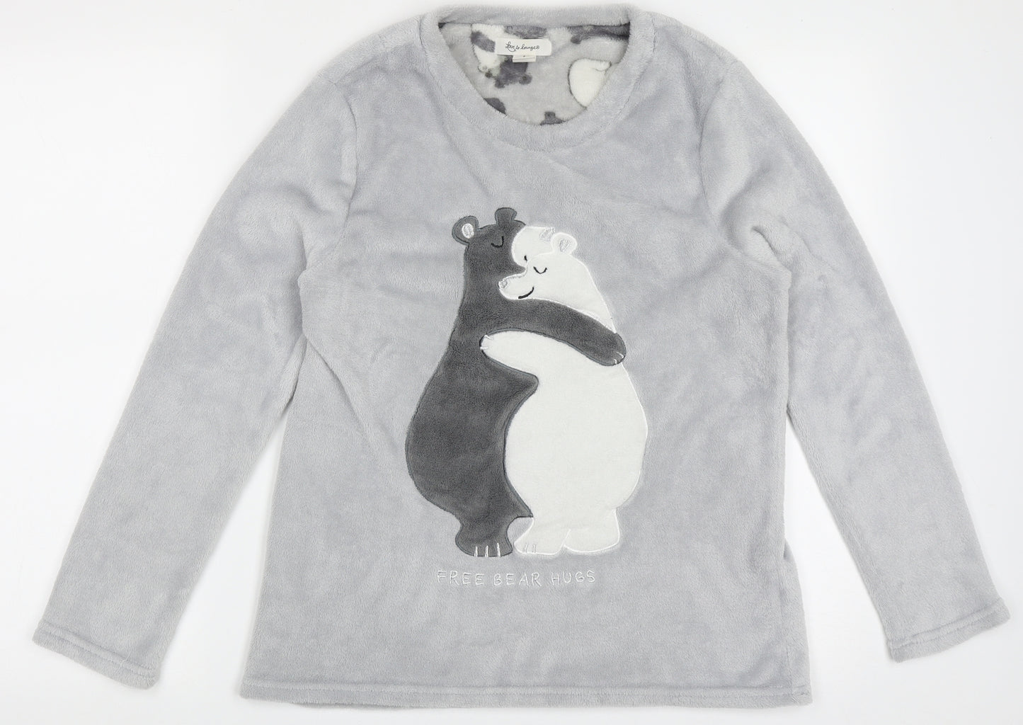 Primark Womens Grey  Polyester Cami Pyjama Top Size S   - free bear hugs