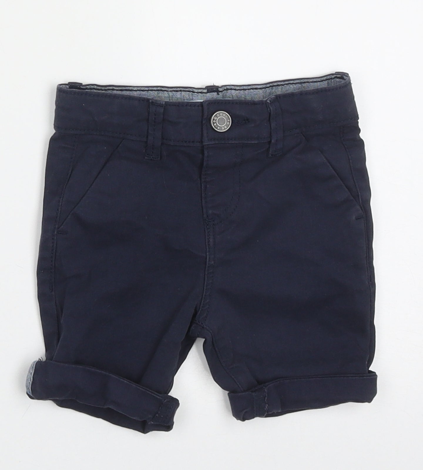 Primark Boys Blue  Cotton Shorts Outfit/Set Size 9-12 Months  Button