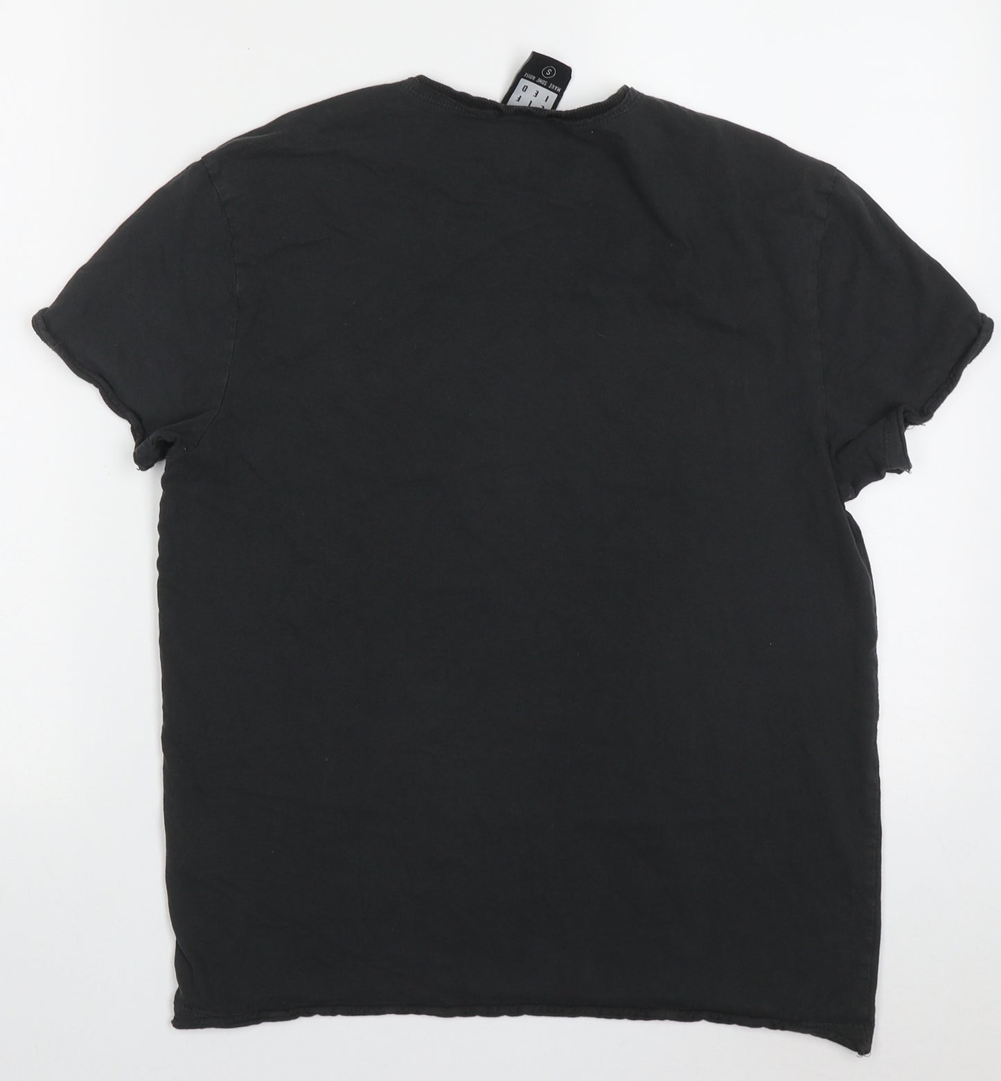 Amplified Womens Grey  Cotton Basic T-Shirt Size S Crew Neck - Guns & Roses