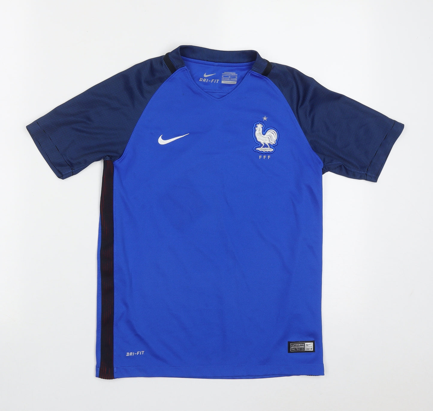 Nike Boys Blue  Polyester Basic T-Shirt Size 11-12 Years Crew Neck Pullover - France