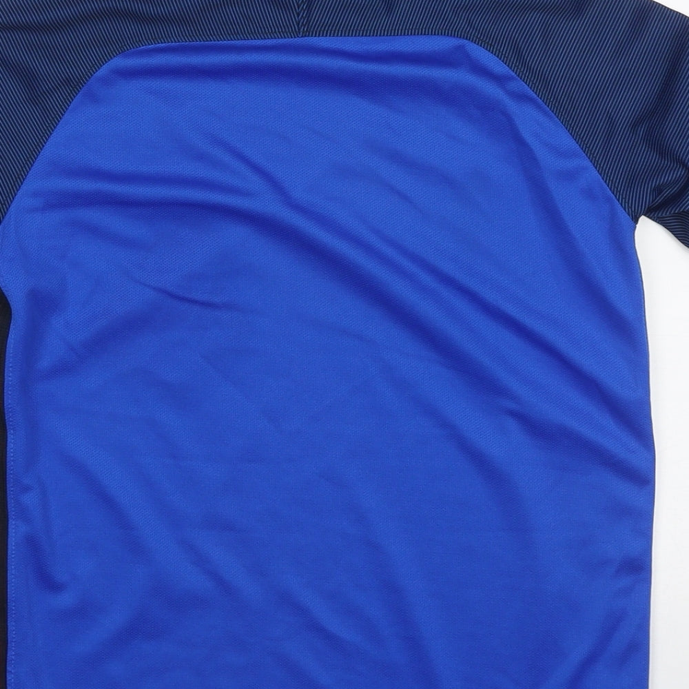 Nike Boys Blue  Polyester Basic T-Shirt Size 11-12 Years Crew Neck Pullover - France