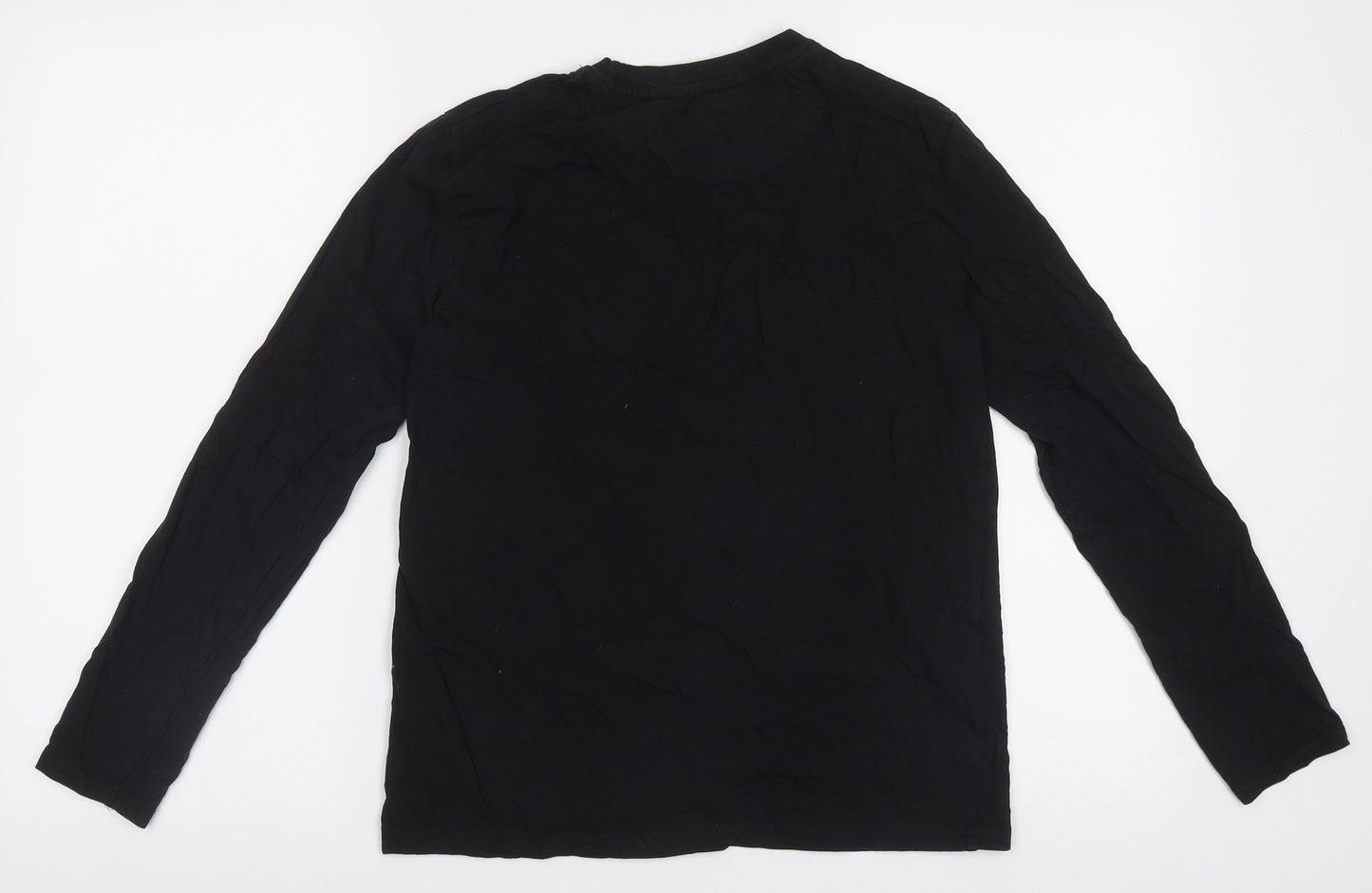 Lyle & Scott Boys Black  Cotton Basic Casual Size 14-15 Years Crew Neck Pullover