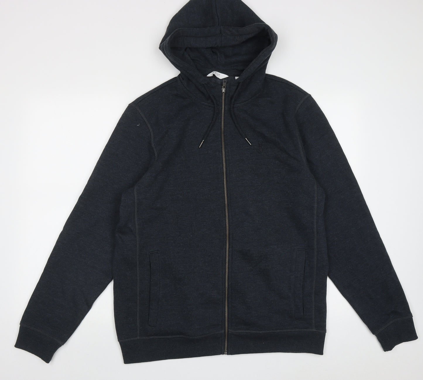 NEXT Mens Grey  Cotton Full Zip Hoodie Size L