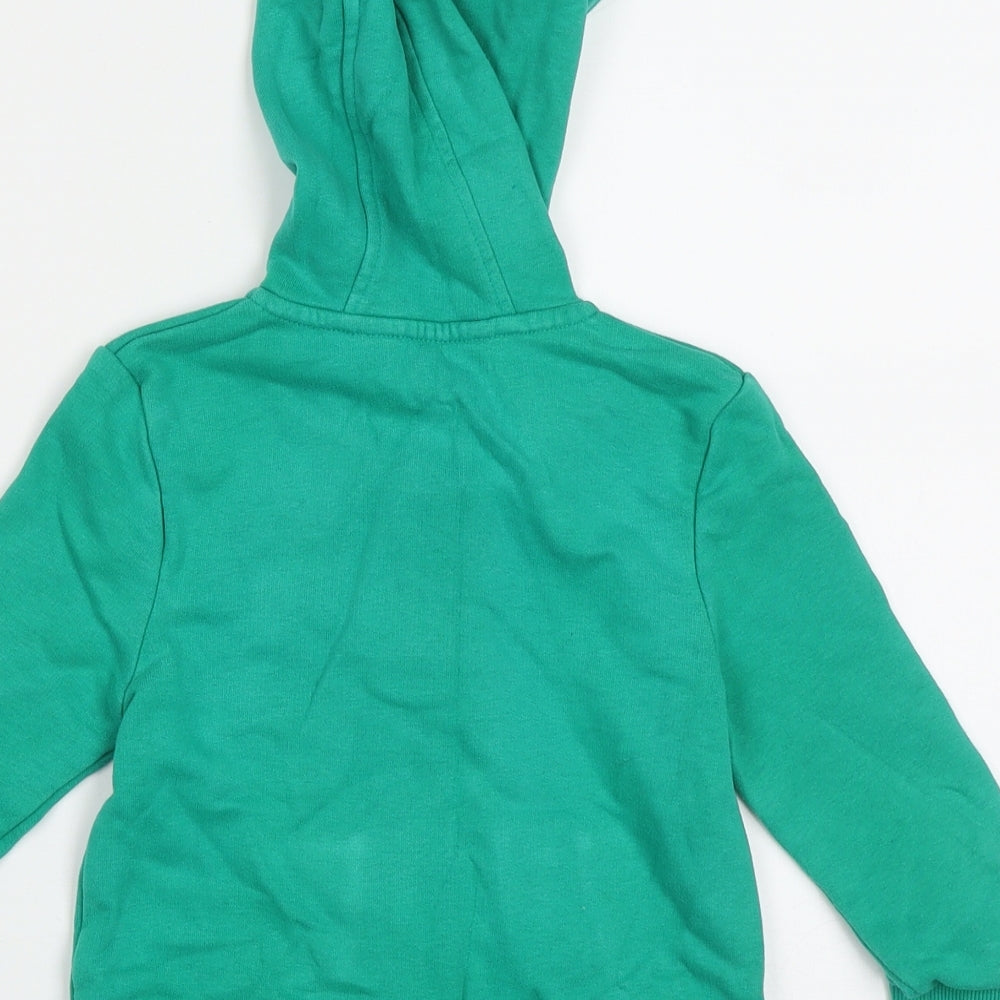 George Boys Green  Cotton Full Zip Hoodie Size 2 Years  Zip