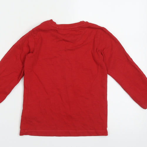 NEXT Boys Red  Cotton Basic Casual Size 2-3 Years Crew Neck Pullover