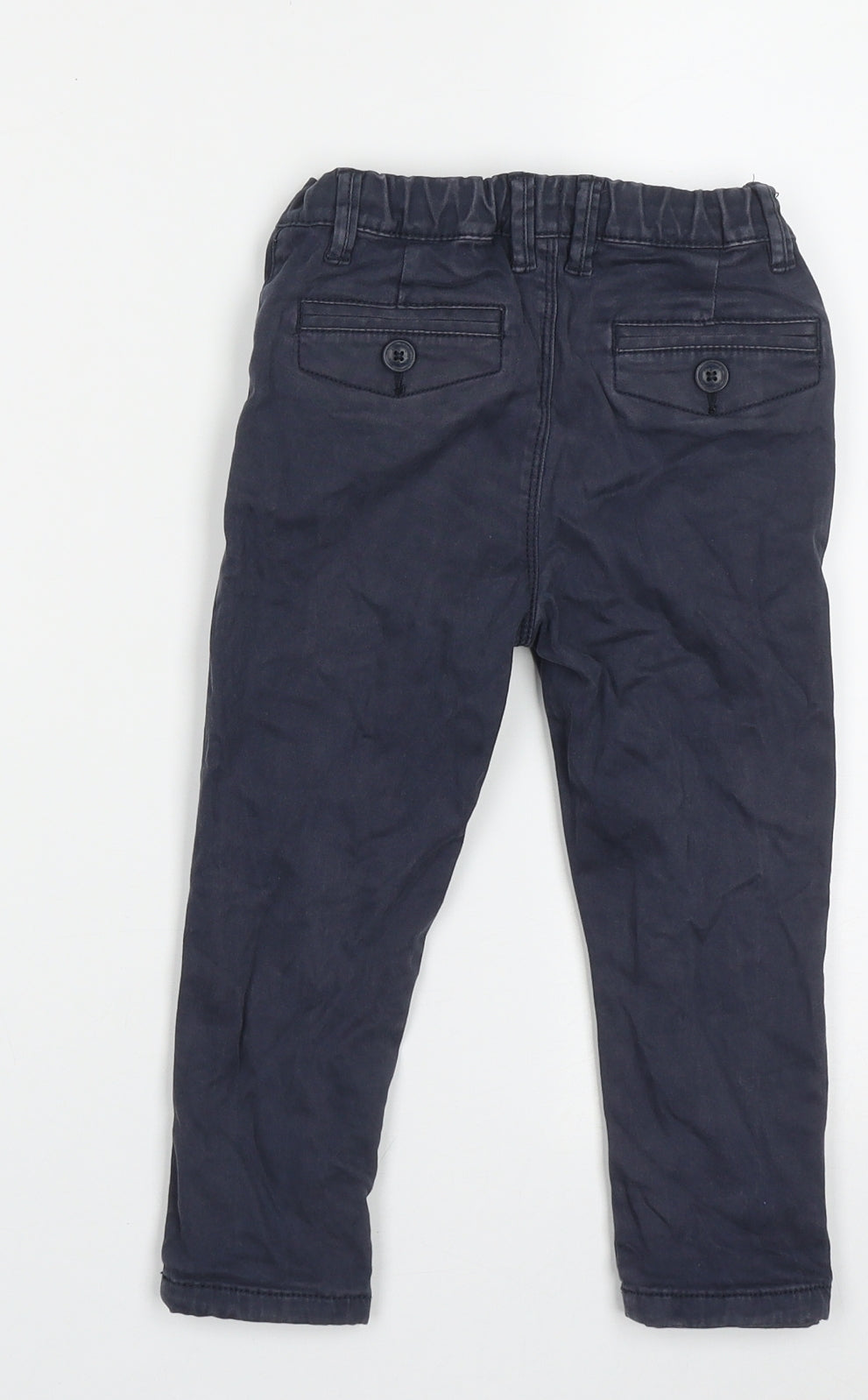 NEXT Boys Blue  Cotton Capri Trousers Size 2 Years  Regular Button