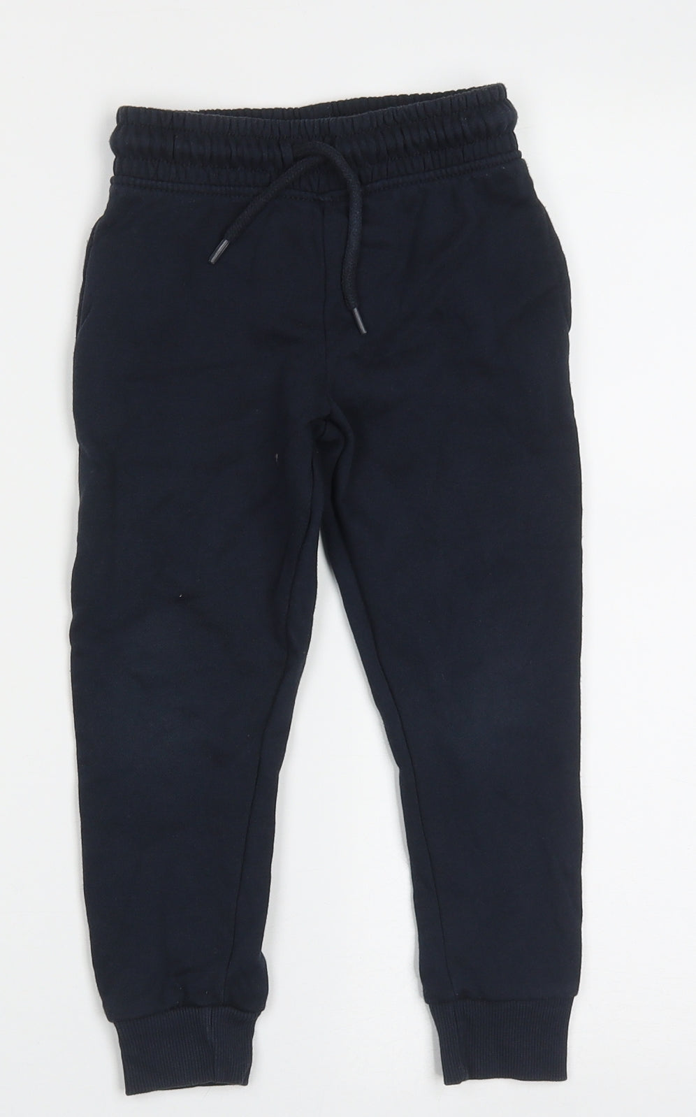 Dunnes Stores Boys Blue  Cotton Jogger Trousers Size 4 Years  Regular Tie