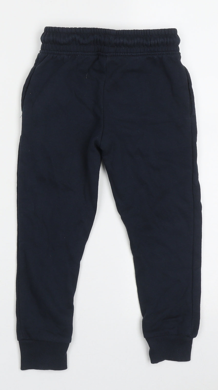 Dunnes Stores Boys Blue  Cotton Jogger Trousers Size 4 Years  Regular Tie