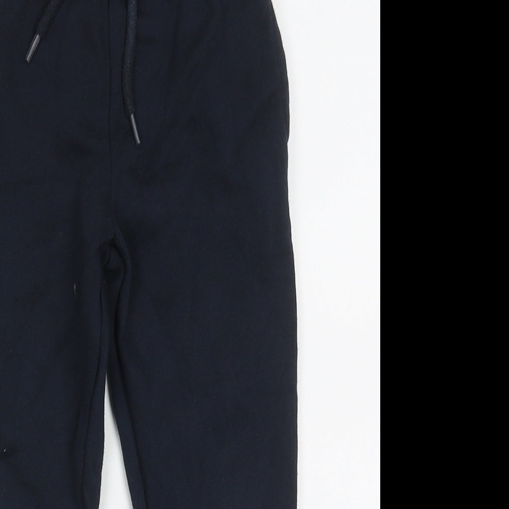 Dunnes Stores Boys Blue  Cotton Jogger Trousers Size 4 Years  Regular Tie