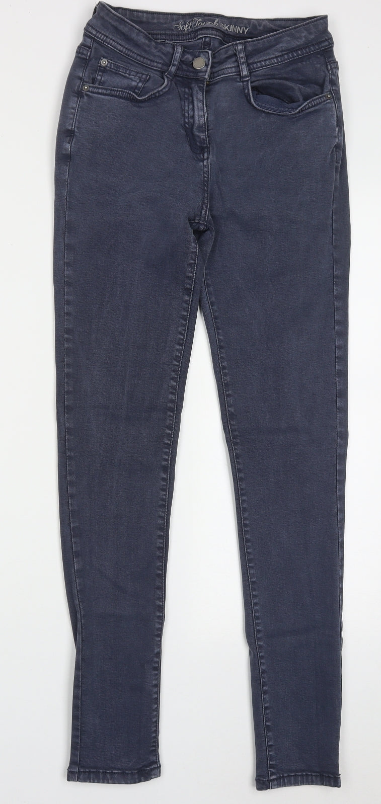 NEXT Womens Blue  Lyocell Skinny Jeans Size 6 L28 in Regular Button