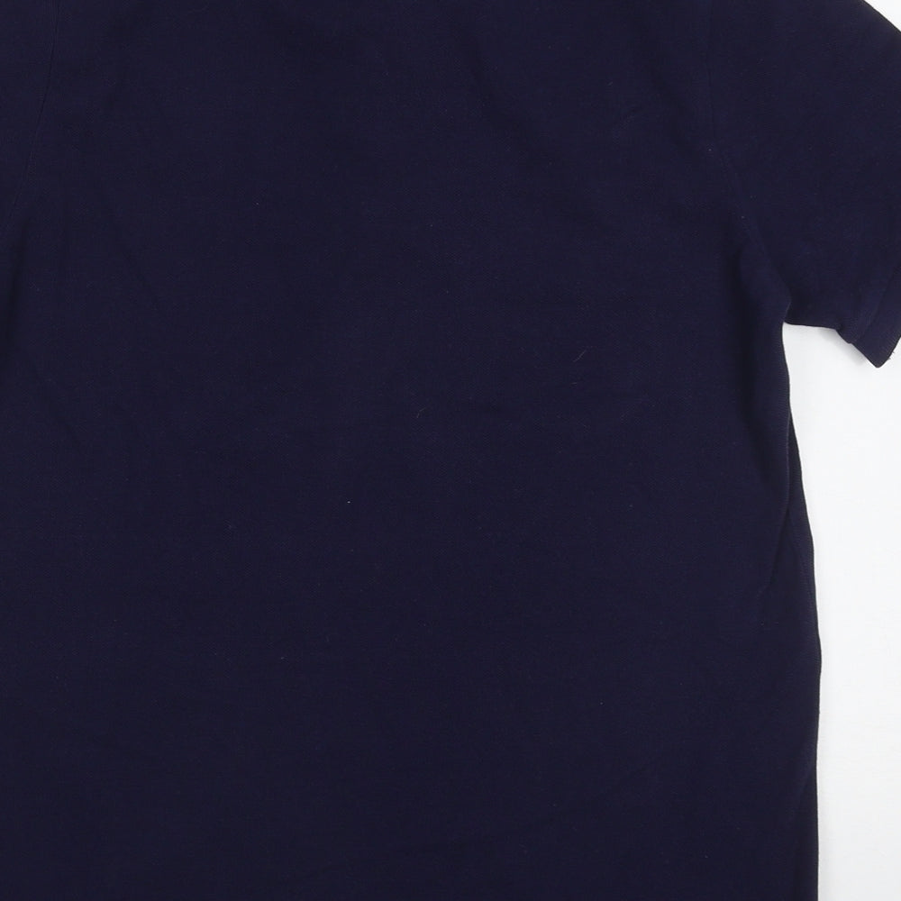 Signature by Levi Strauss & Co. Mens Blue  Cotton  Polo Size S Collared Button