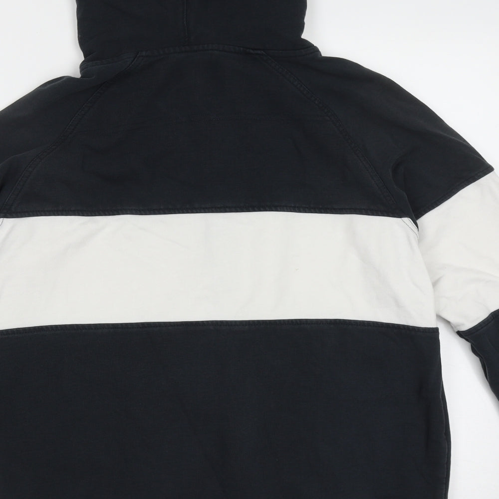 Jakc & Jones Mens Black Plaid  Full Zip Hoodie Size L