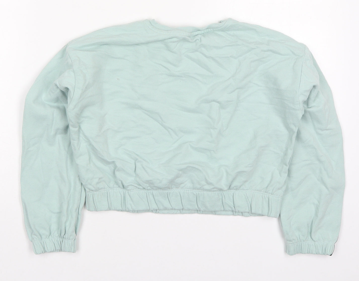 George Girls Green  Cotton Pullover Sweatshirt Size 7-8 Years  Pullover - Give This World Good Energy