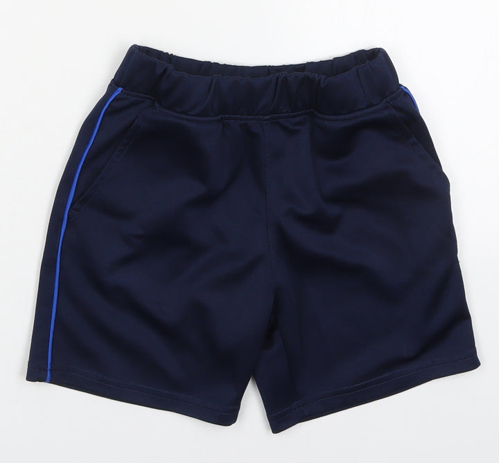 Dunnes Boys Blue Polyester Sweat Shorts Size 7-8 Years Regular Drawstring