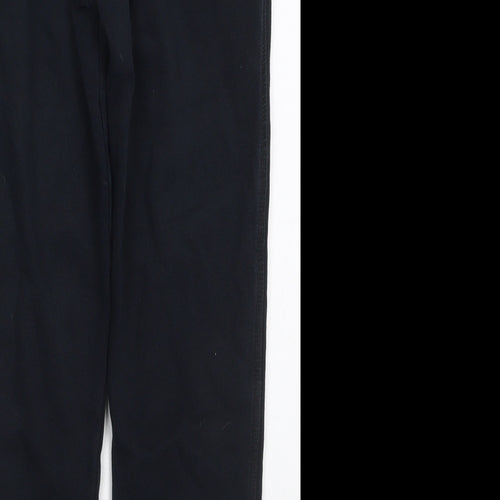 Marks and Spencer Boys Black  Cotton Sweatpants Trousers Size 7-8 Years  Regular Drawstring