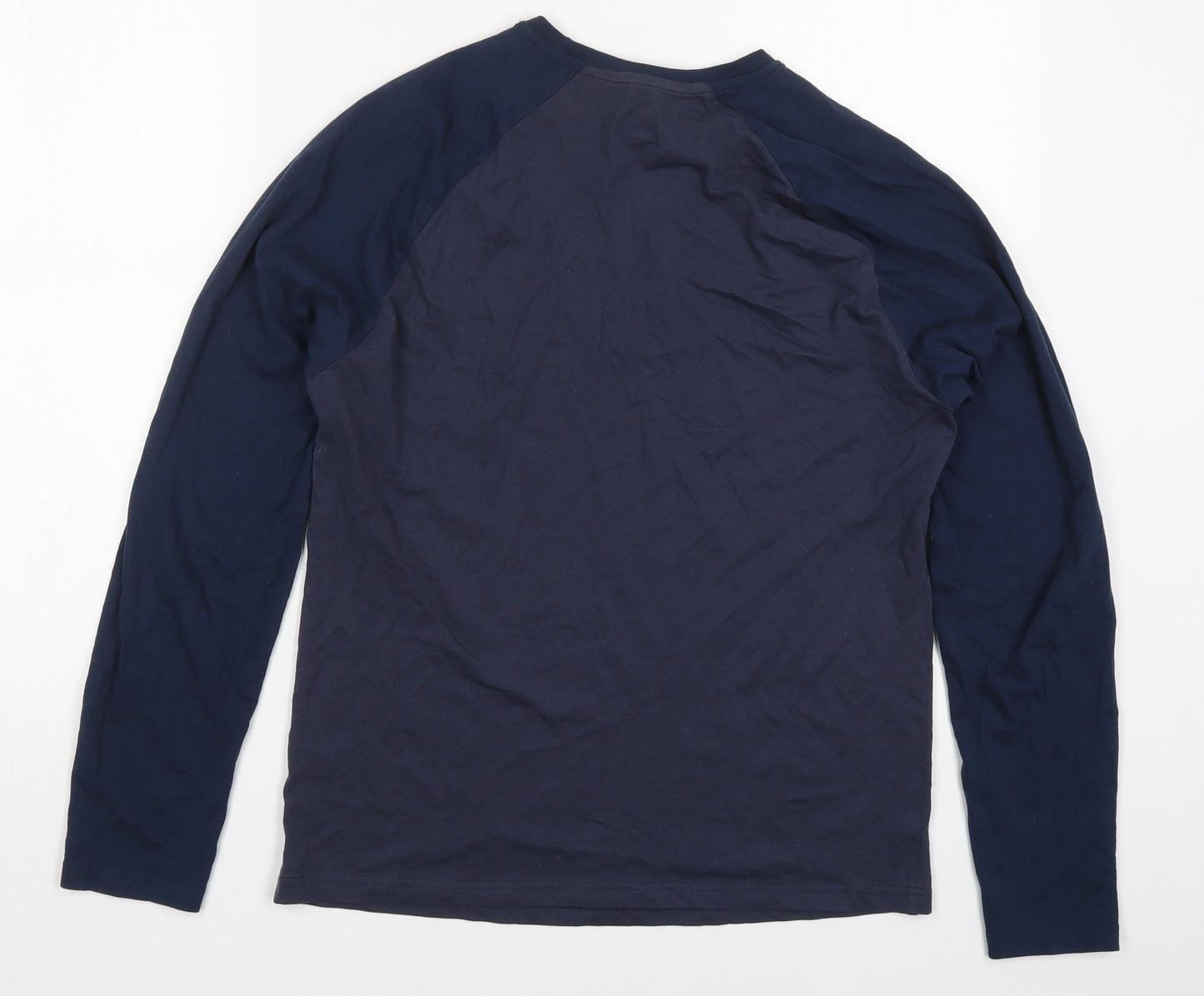 George Mens Blue Solid Cotton  Pyjama Top Size XS  Pullover - XBox